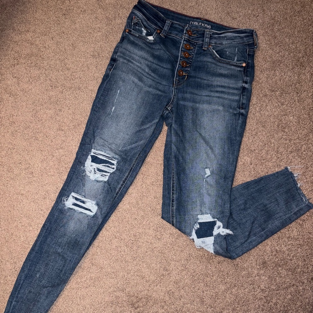 True Religion Women's Distressed Blue Jeans